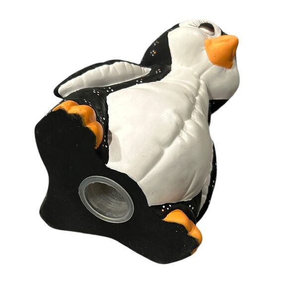 Kimple Ceramic Black and White Penguin Piggy Bank Mold - Picture 7 of 7